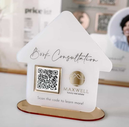 house-shaped-qr-code-plaque-for-estate-agents-or-realtors-v&c-designs-ltd-sign-connect-with-us-home-office-instagram-sign-social-media-sign-0